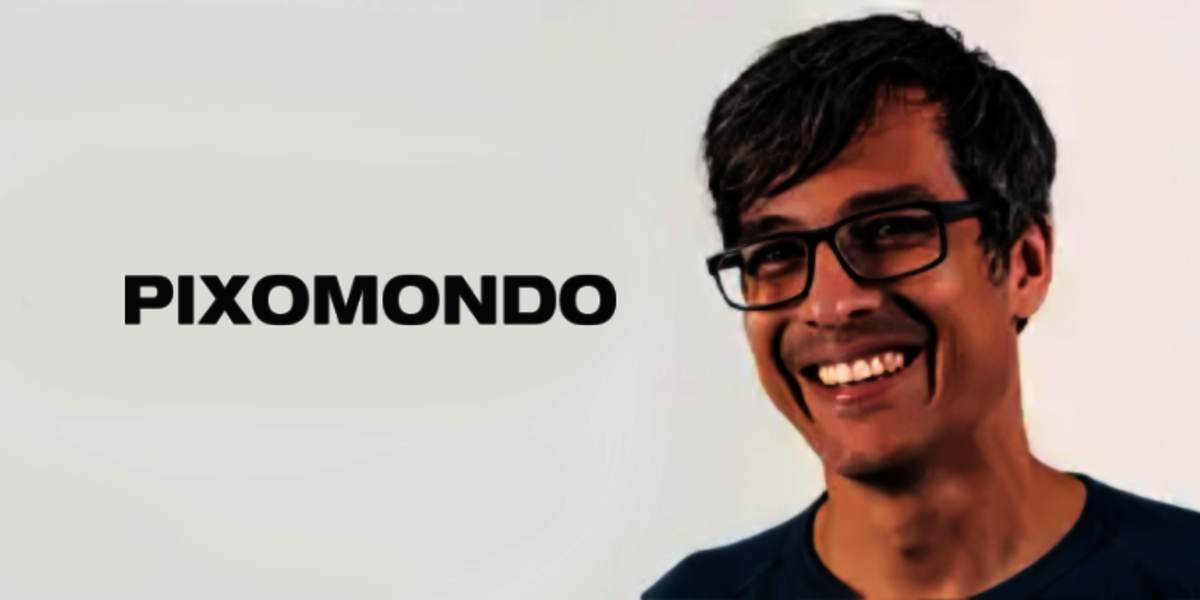 Portrait of Mark Dauth with Pixomondo logo.