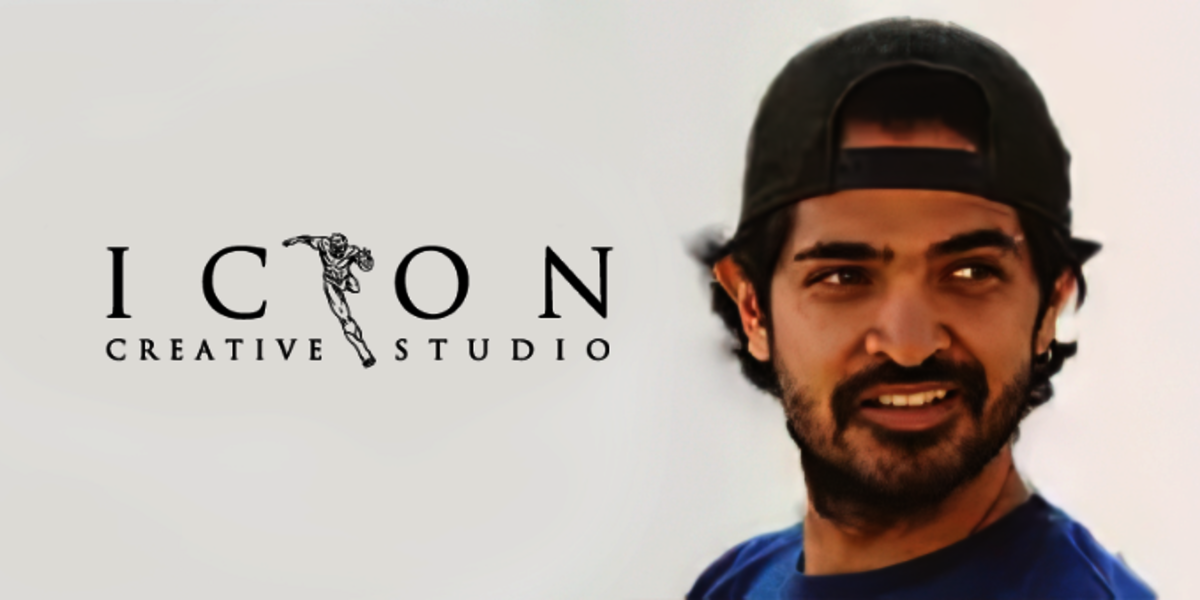 Portrait of Jose Florez with ICON Creative Studio logo.